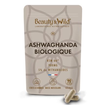 Ashwagandha Biologique KSM-66® – Stress, Sommeil & Vitalité – 90 gélules